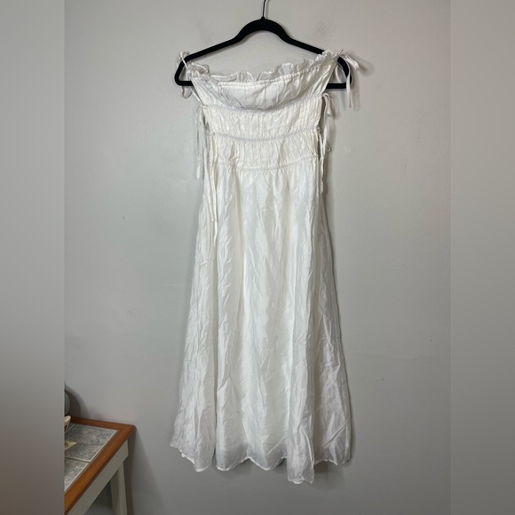 Princess Polly NWT EMILIANO STRAPLESS MAXI DRESS WHITE Sz US 2 Coastal Cottage - Picture 5 of 13